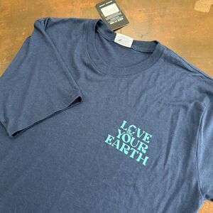 Where I'm From LOVE YOUR EARTH graphic blue tee statement t-shirt size Large